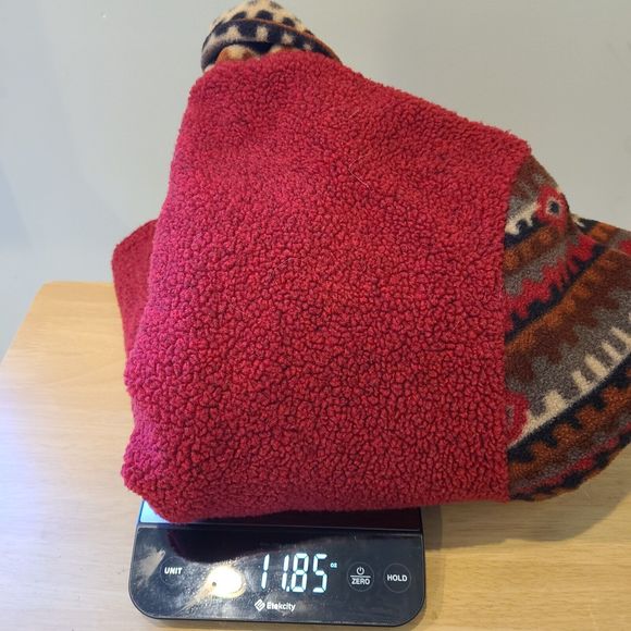 Rare SuzKnits Womens Aztec Fleece Jacket Large Red Merino Wool Southwestern - Picture 8 of 8